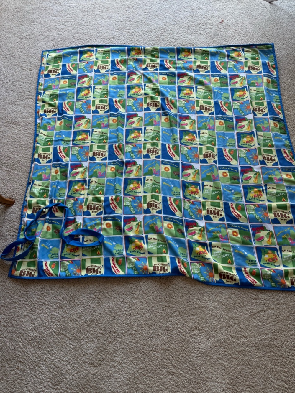 Summer Themed Outdoor Blanket - perfect for picnics or concerts in the park